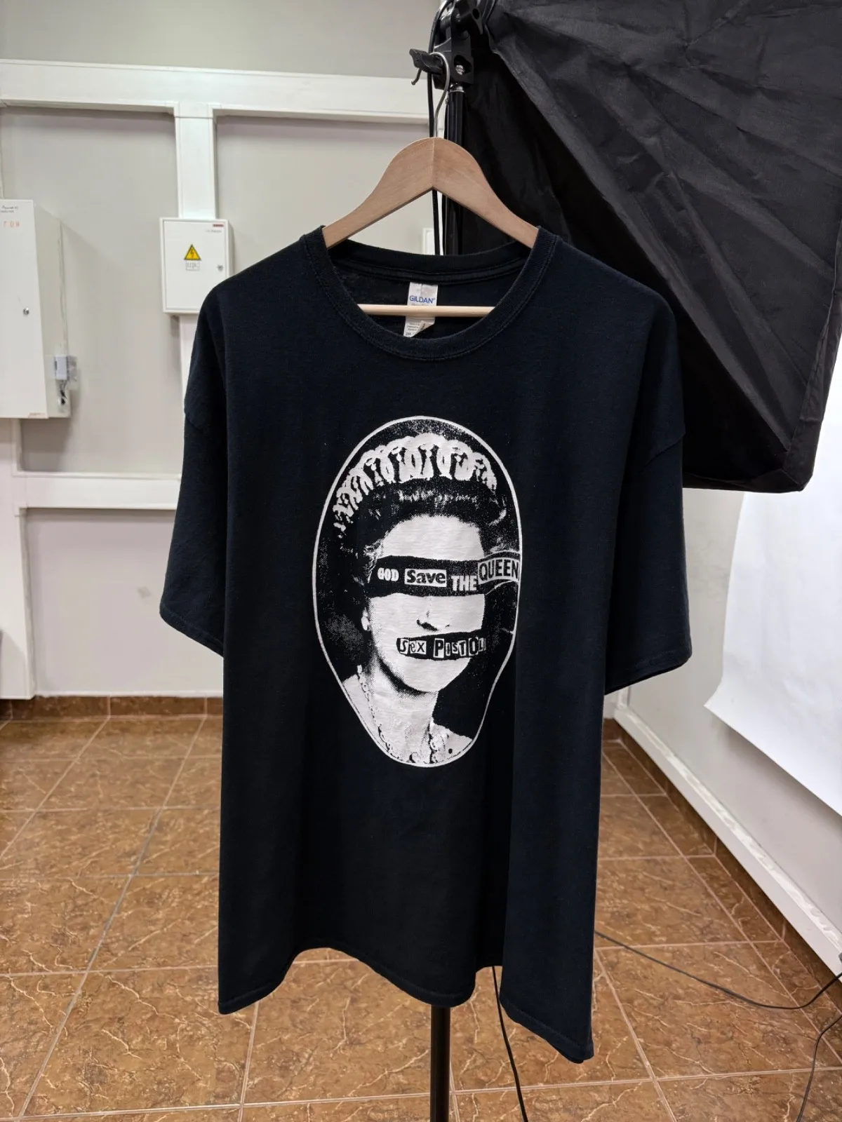 Винтажная футболка Y2K Sex Pistols God Save The Queen в стиле панк, размер XXL, черная