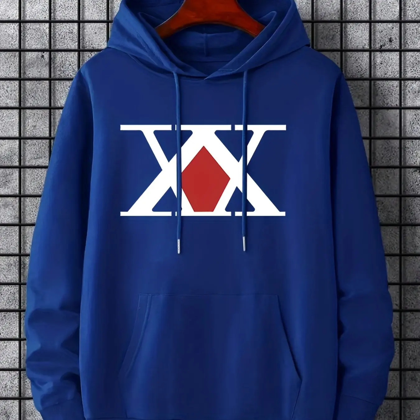 Hoodies For Men, Double X Graphic Hoodie, Men’s Casual Pullover Hooded Sweatshirt With Kangaroo Pocket For Spring Fall, As Gifts