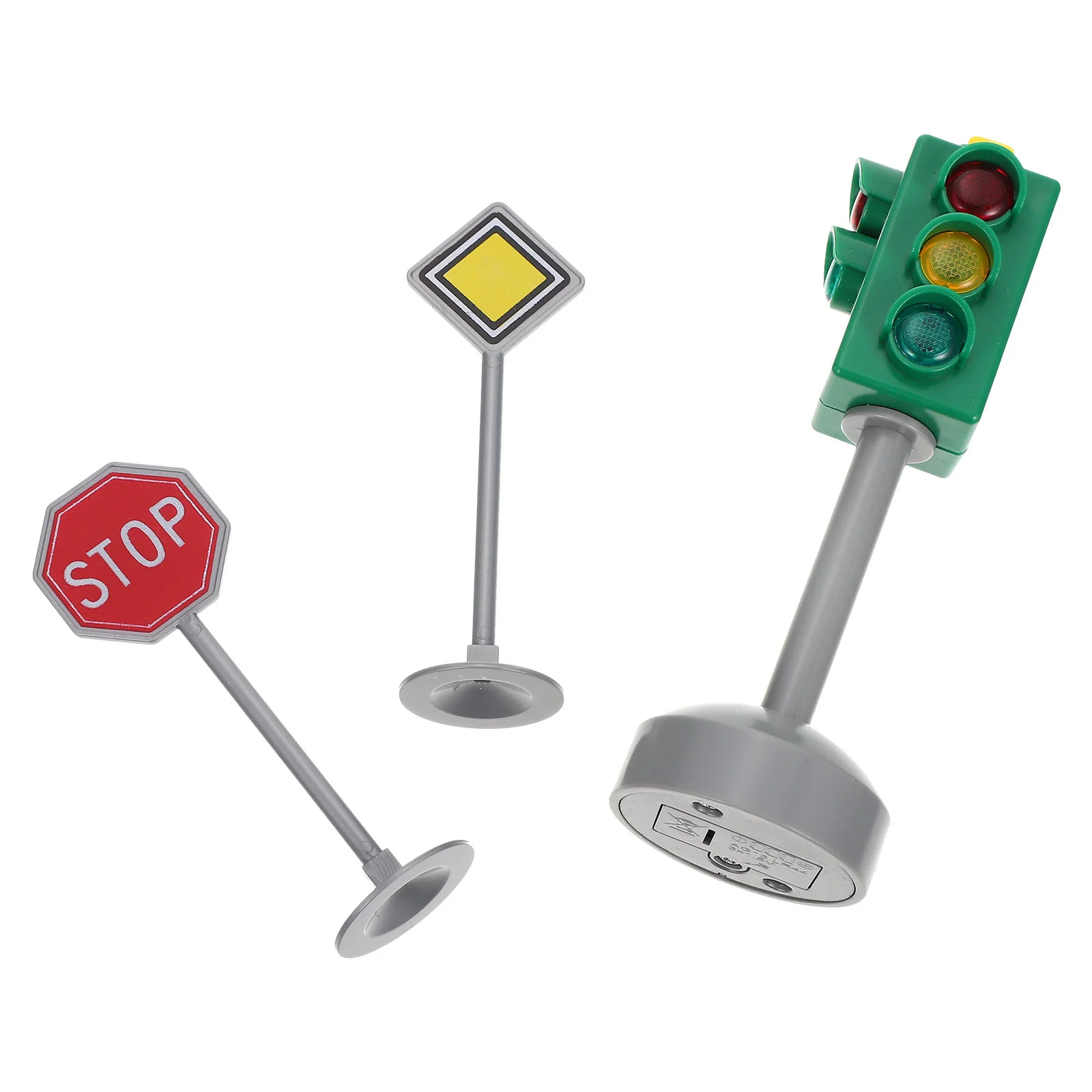 3 Pcs Children's Traffic Education Kids Signs Mini Lamp Light Crosswalk Signal Toy Educational Plaything Toys