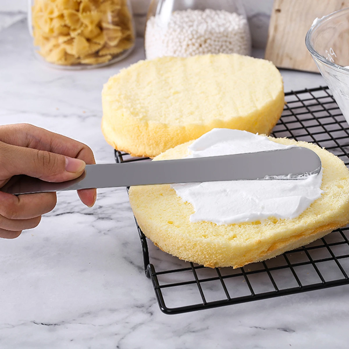

4pcs Stainless Steel Icing Spatula Cream Butter Spreader Smoother Cupcake Liners Easy Clean Pastry Tools