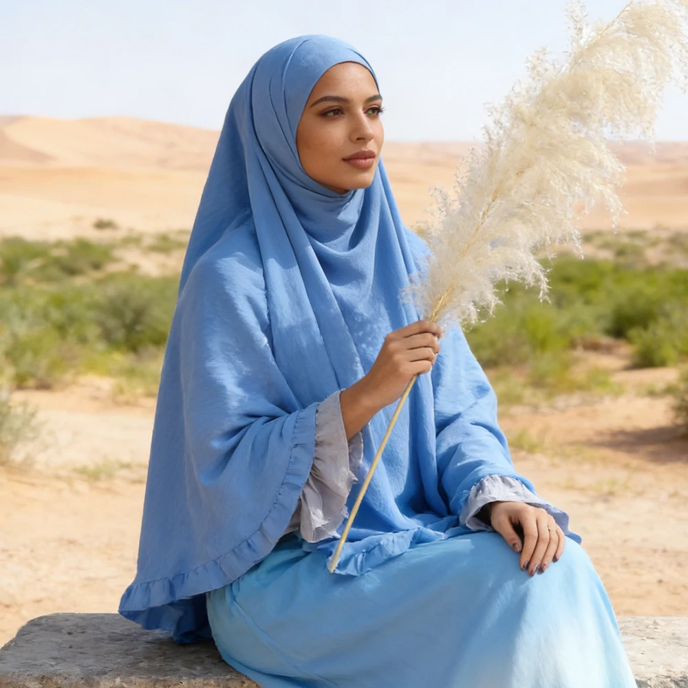 

Dubai Turkish Turban Muslim Women Khimar Wrap Malaysia Shawls Scarves Moroccan Hijabs Prayer Scarf Robe Eid Ramadan Niqab Nikab