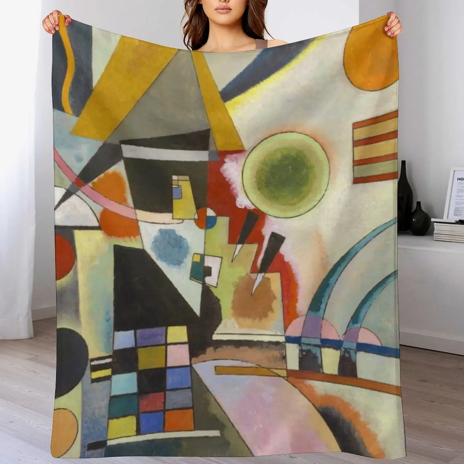 

Beautiful vintage Vassily Kandinsky abstract painting art Throw Blanket Soft Warm Blanket Gift for Grandparents