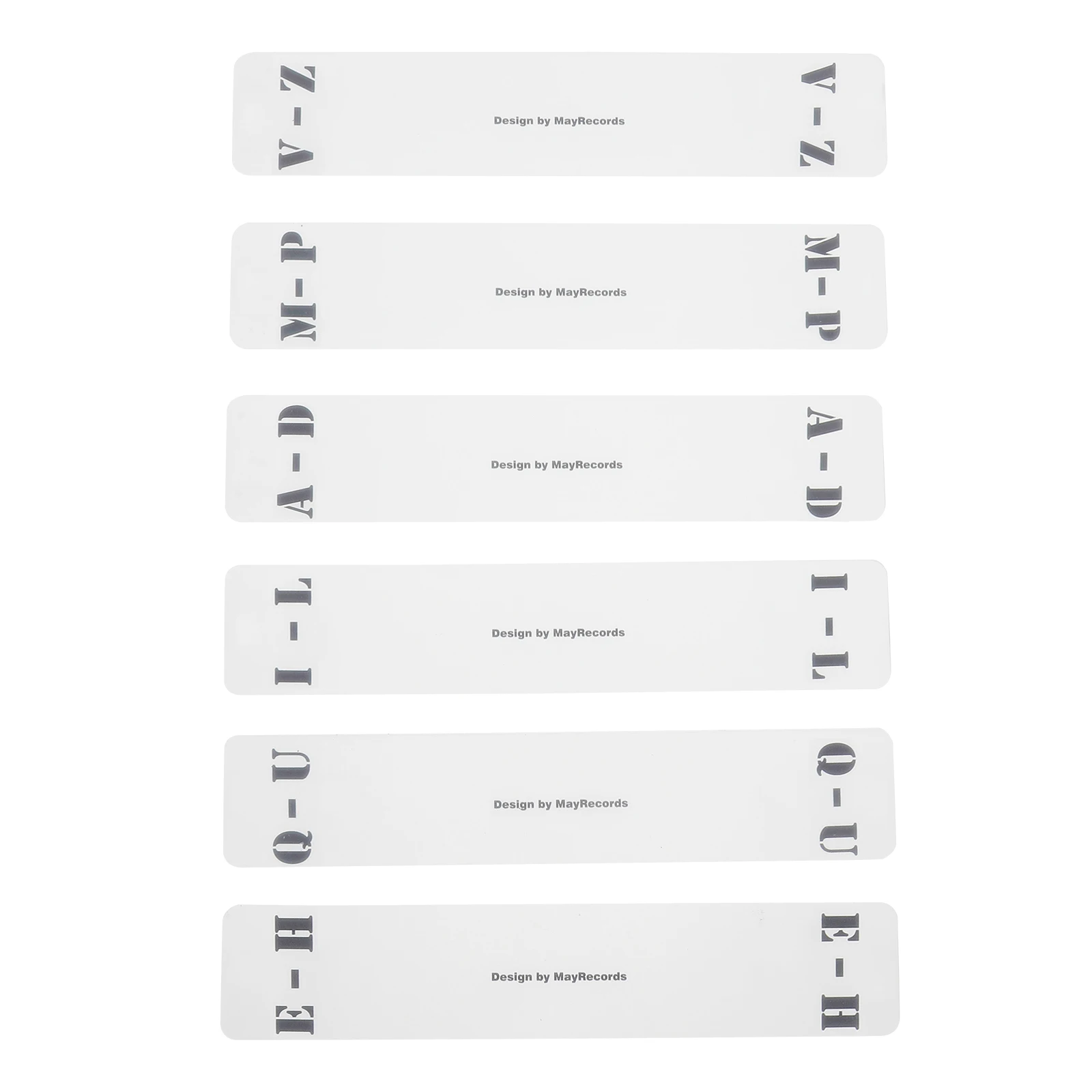 

6pcs CD Dividers Divider Card Acrylic Record ganizer Index Cd Classification Card Sorting Vinyl Classification File Folder