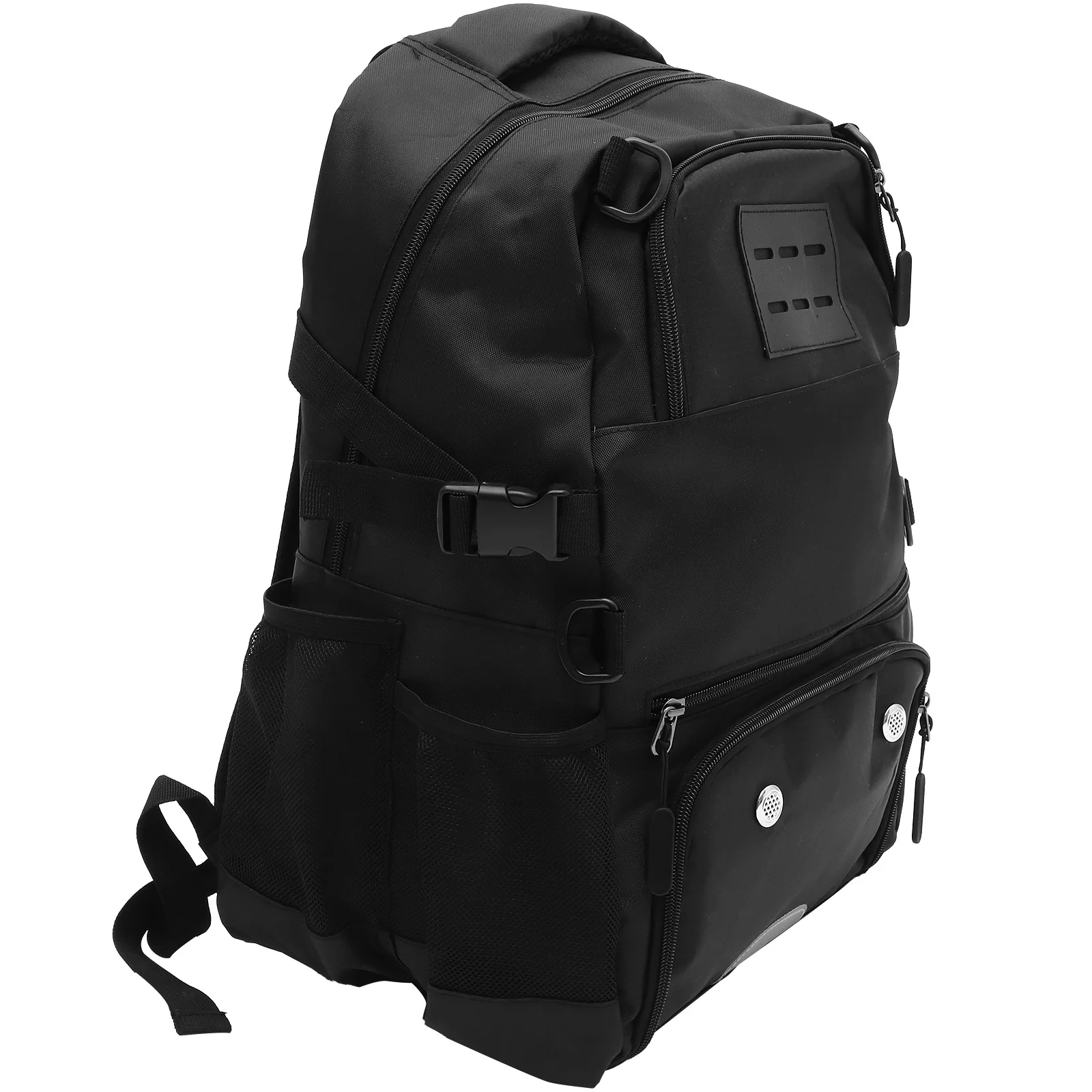 1Pcs Lightweight Oxford Cloth Backpack Large Capacity Basketball Football Storage Net Buckle Satchel Black Men