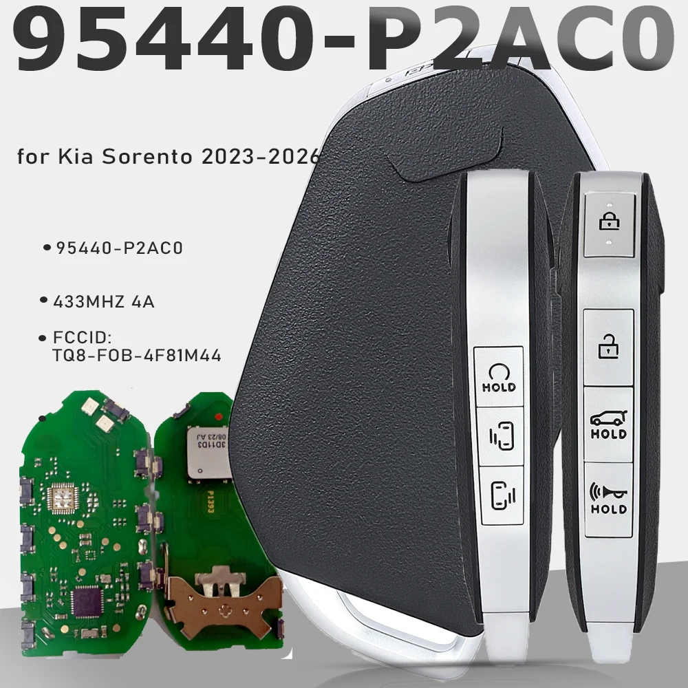 

KEYECU P/N: 95440-P2AC0 Smart Remote Key FOB 7 Buttons 433MHz 4A Keyless Go for Kia Sorento Hybrid 2024