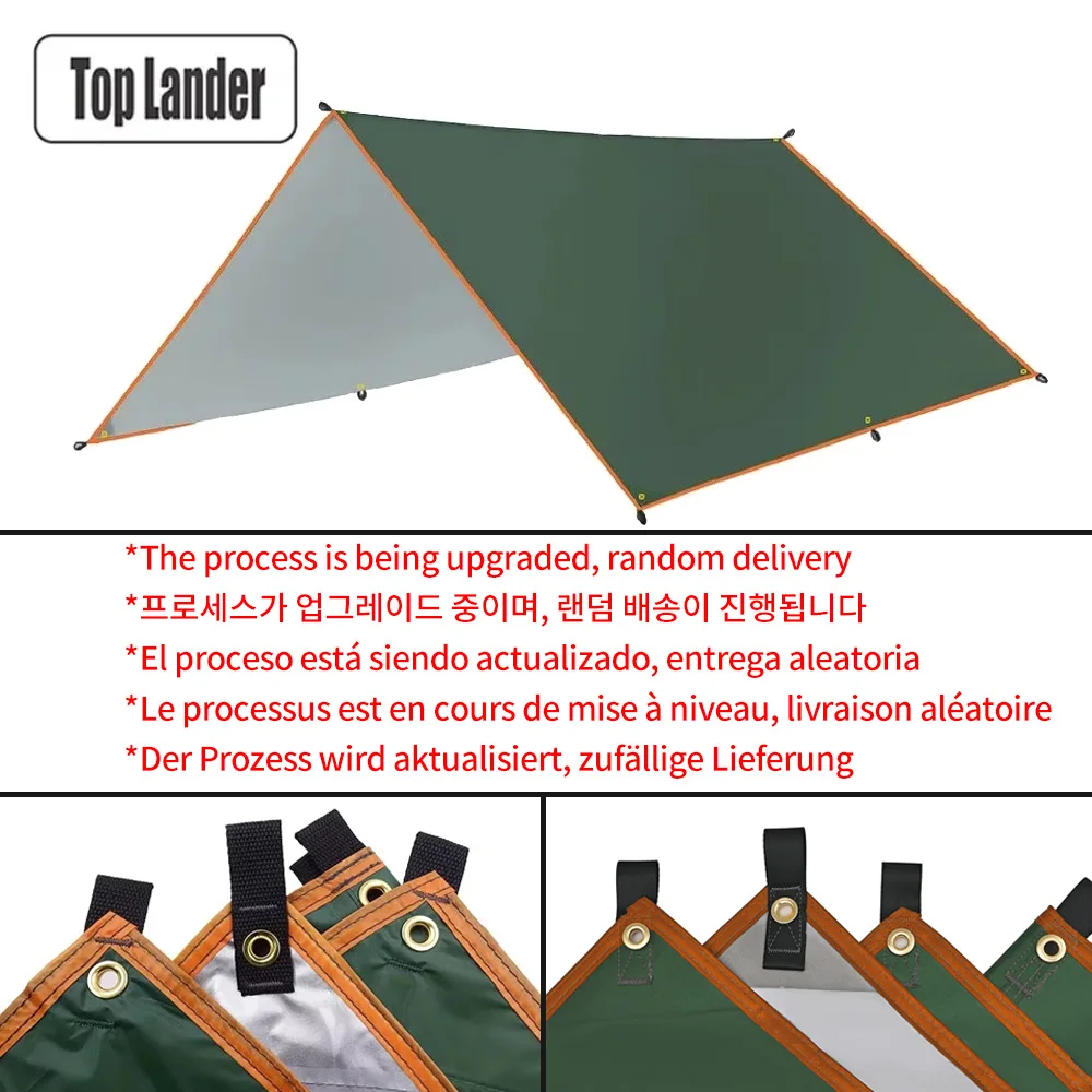 Camping Tarp Waterdichte Tent Toeristische Luifel Schaduw Tuin Luifel Strand Zonnescherm Buiten Ultralight Zon Onderdak Wandelen Backpacken