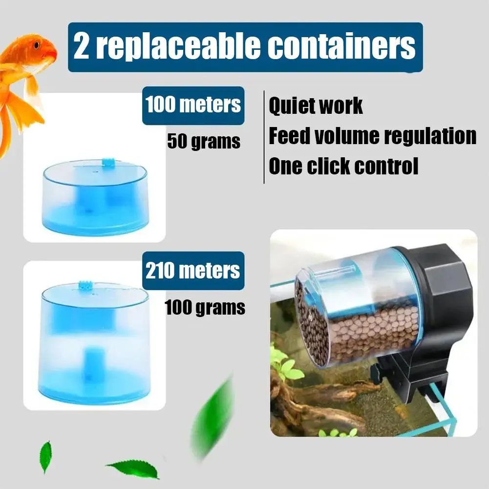 Fish Tank Automatic Feeder Intelligent Timing Large Aquarium Punch-free Capacity Feeder Fish Feeder Convenient S8U9