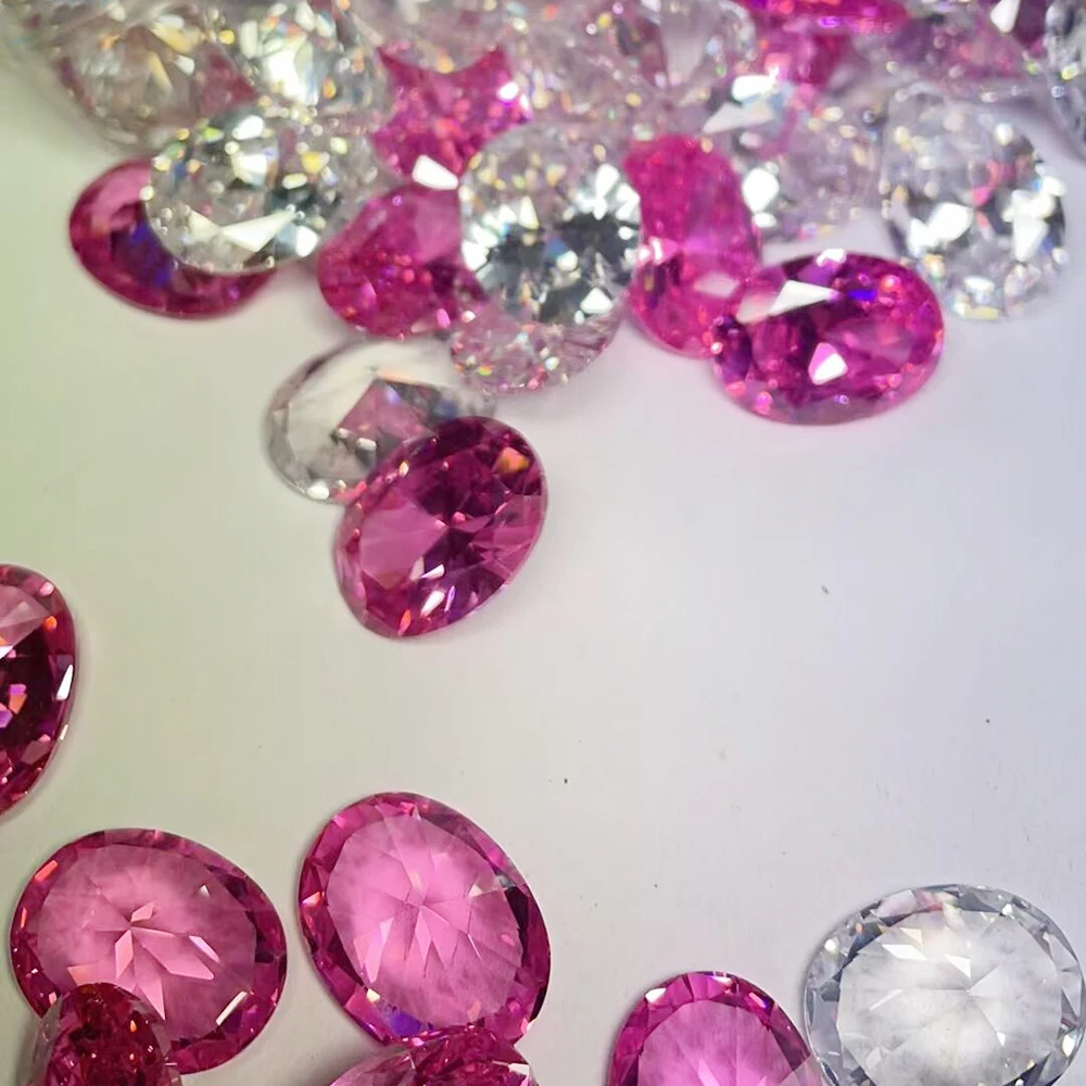 ÉNORME Zircon rose VVS non chauffé 15x20mm coupe ovale AAAA + pierre précieuse en vrac