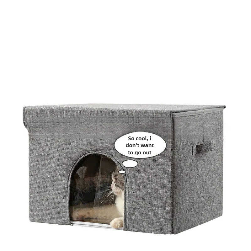 Aire acondicionado para gatos  verano, artefacto  refrigeración portátil, Igloo para mascotas casero, nido plegable para gat