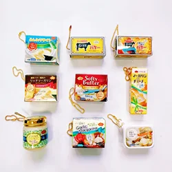 Capsule Toy Tiny Squishy Food Toy Butter Box Jam Glass Jar Keychain Mini Bag Pendant Accessories