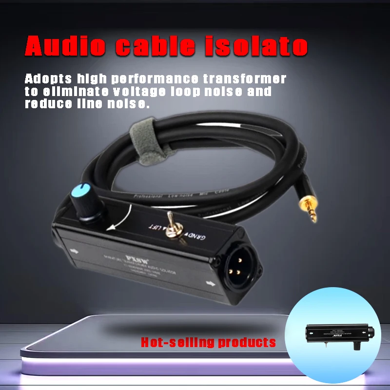 

Audio Cable Isolator XLR Eliminates Noise Ground Loop Audio Isolator Anti-Interference Current Sound Eliminates Noise