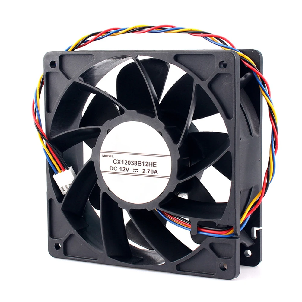 120mm Bearing Fan 12038  High RPM Speed Air Miner Cooling Cooler Fans  Easily Installed  Reliable Cooling Solution