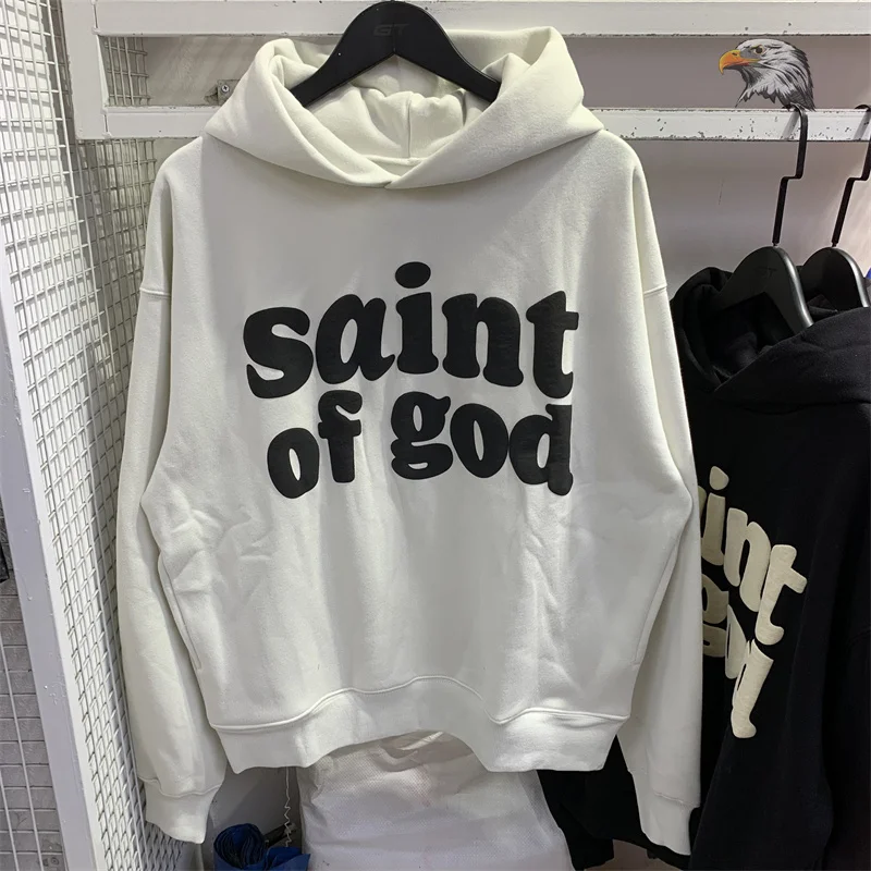 White CPFM Saint Of God Hoodie Men Kanye West Foam High Quality Hoodie Sweatshirt Autumn Winter Vintage Mens Womens Hoodie