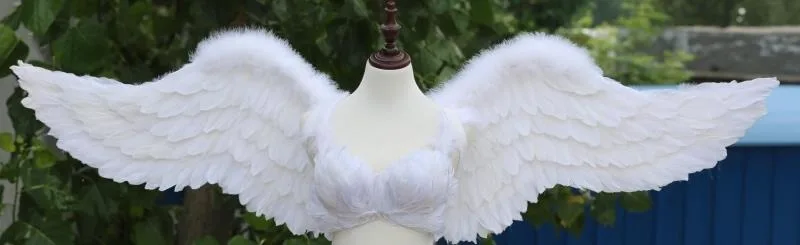 Large size creative props white Angel wings for activity Stage show Cosplay costume Prop Wedding Bar Party Background Wall Decor
