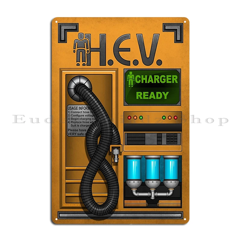 half life hev charger Metal Plaque Poster Vintage Garage Custom Cinema Custom Tin Sign