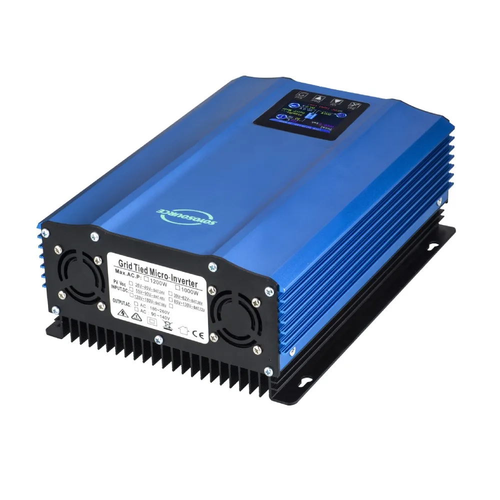 Mehrzweck MPPT Batterie Solar Grid Tie Power Inverter LCD Display Wifi App Monitor Photovoltaik Panel Power Limiter 1000W