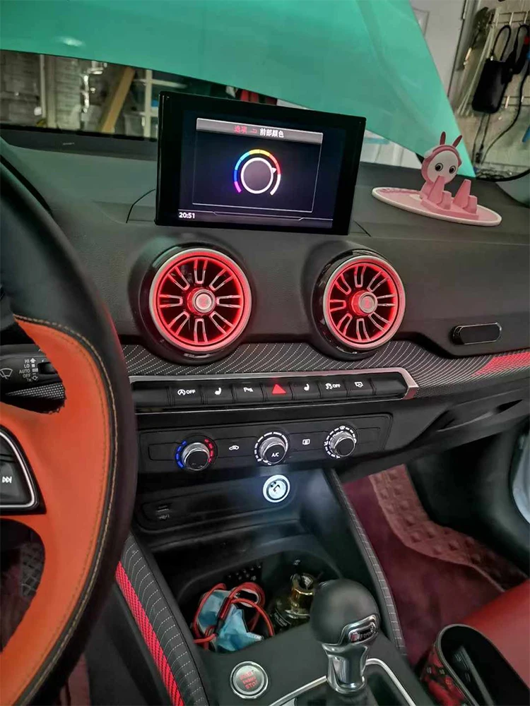 Applicable to Audi Q2 Q2L atmosphere light LED atmosphere light turbine air outlet armrest light synchronous luminous interior
