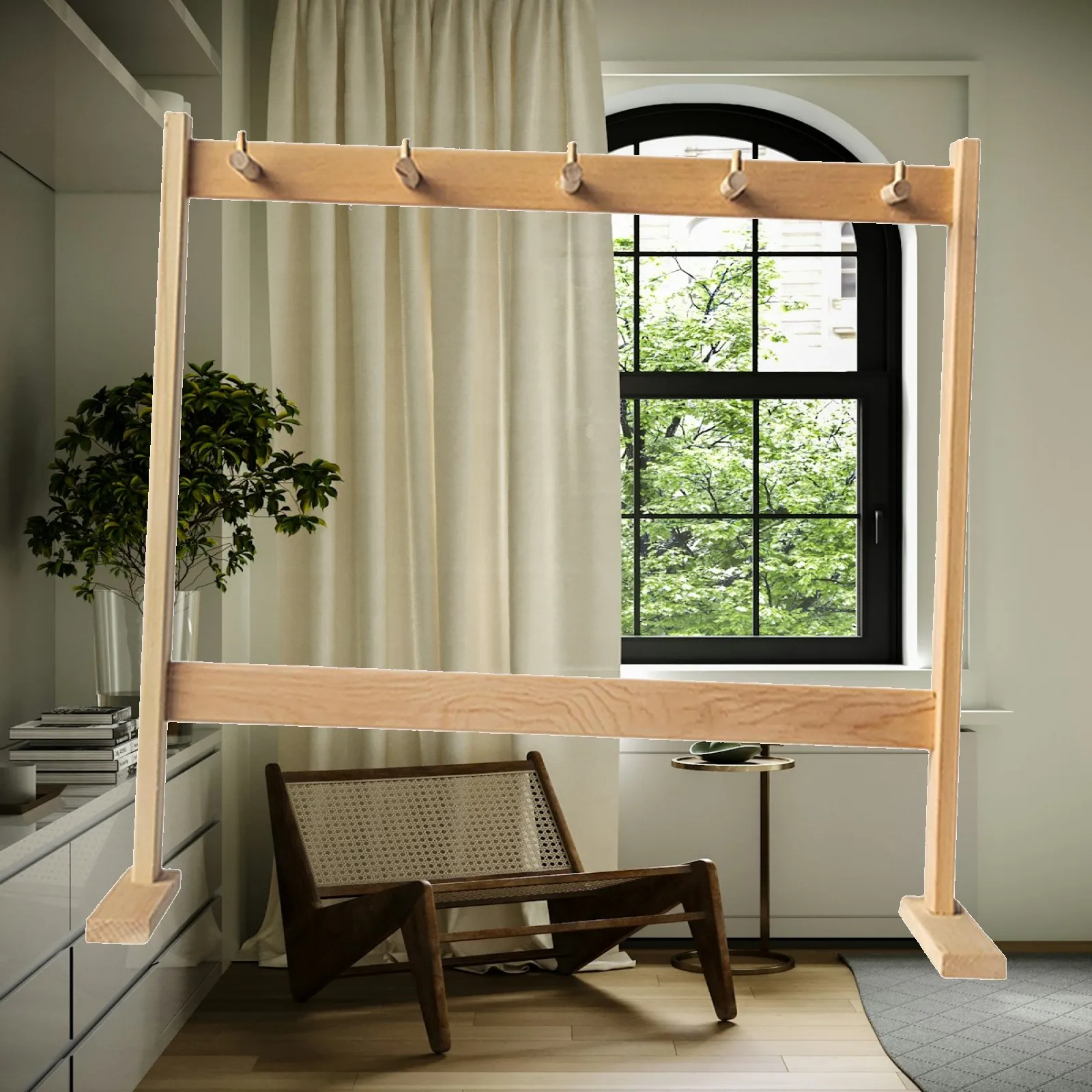 Desktop Chime Holder Stand Wooden Wind Chime Rack for Japanese Wind Chimes Meditation Yoga Tea Room Indoor Use