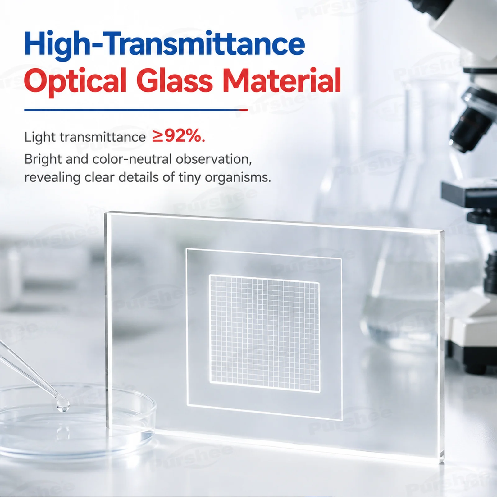 Rechteckige Plankton-Zählkammer 0,1ml-8ml Hochtransparentes Optisches Zählschieberglas Speziell für Labor-Wissenschaftsforschung – Detail 5