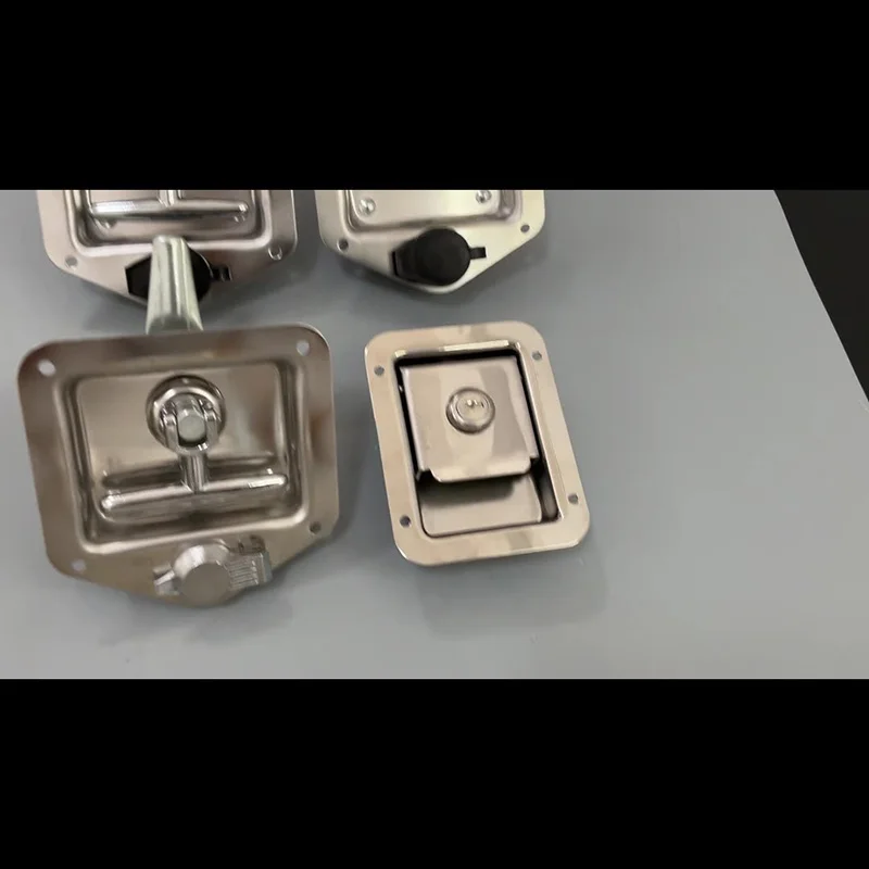 Stainless Steel Panel Lock for Tool Chest Cabinet T Type Lock with Foldable Handle Special Machine Box Cabinet Flat Lock