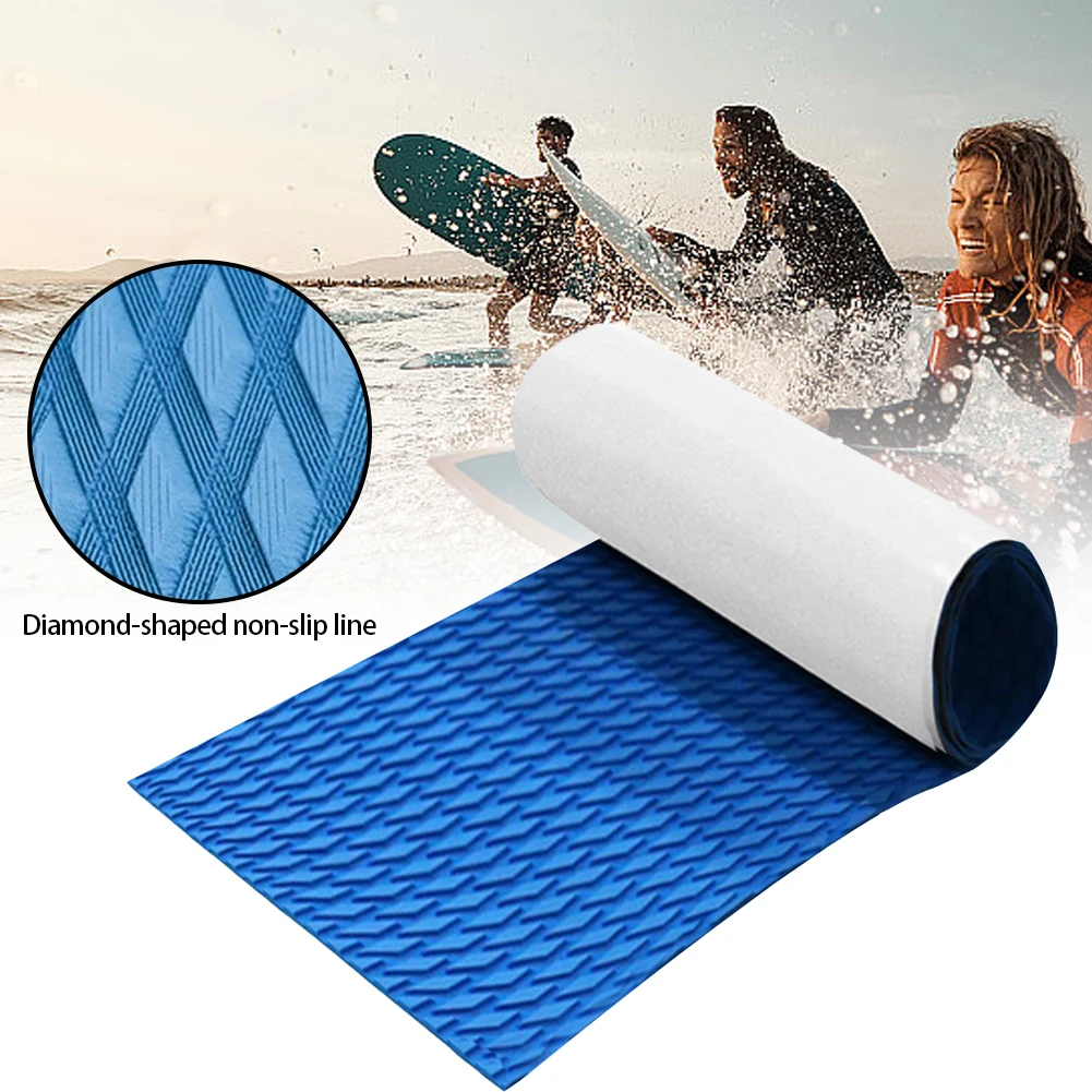 EVA 트랙션 폼 서핑 보드 제트 스키 패드 미끄럼 방지 SUP 패들 보드 보트 데크 매트 선박 수상 스포츠 바닥 매트 410x1200mm