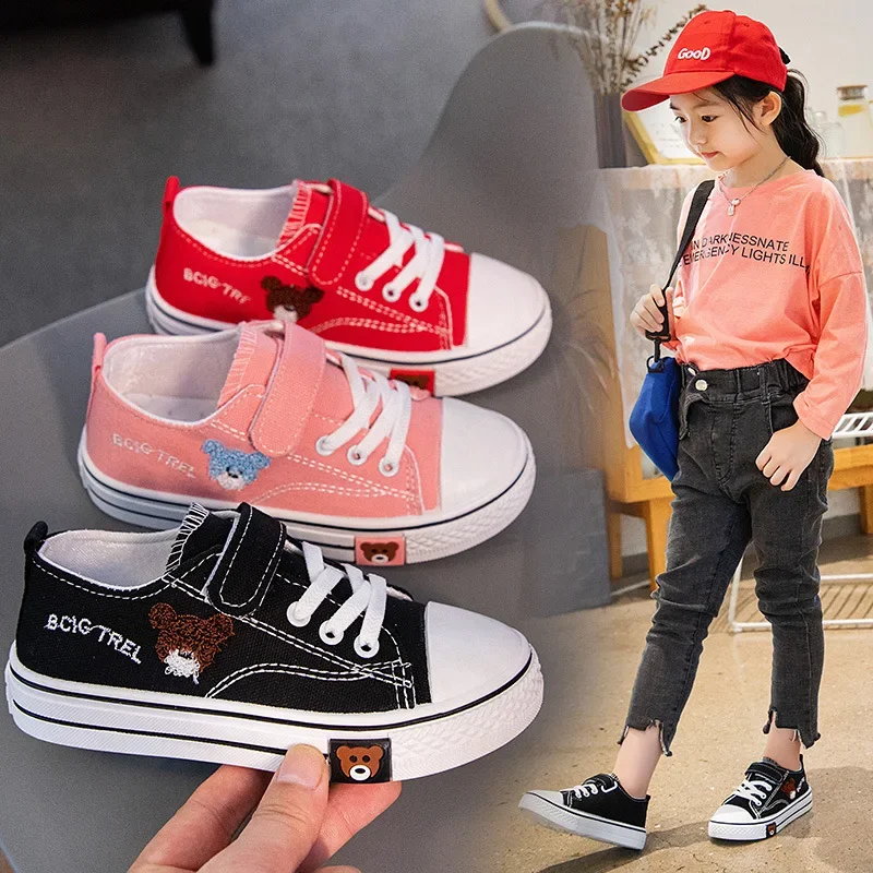 Zapatos de lona para niño y niña, zapatillas informales transpirables, a la moda, antideslizantes, suaves