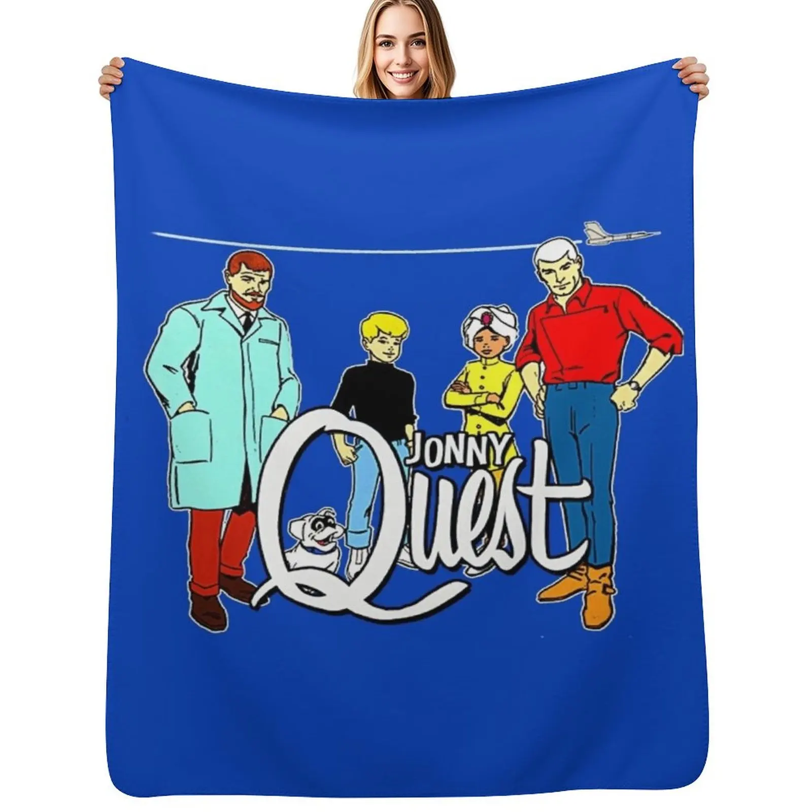 

Jonny Quest, non-distressed Throw Blanket Soft Solid Color Blanket for Couch Bed