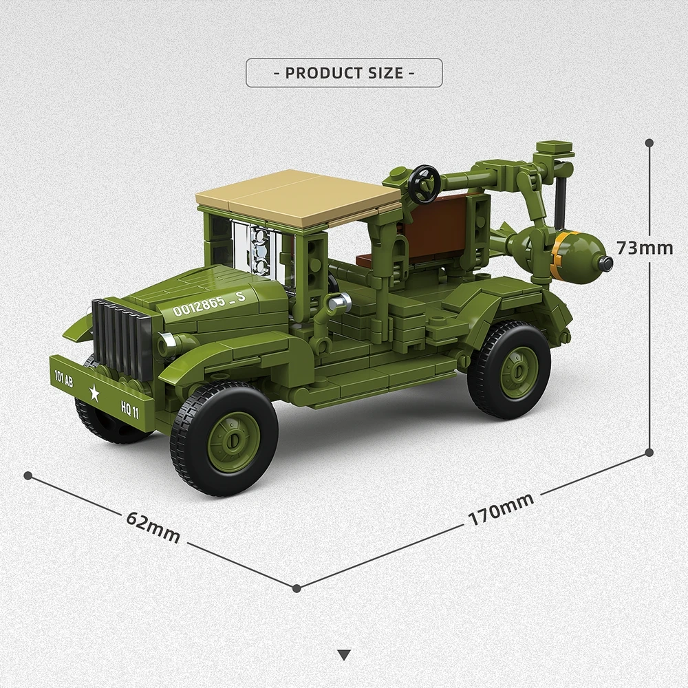 Camión M6 M22 langosta WW2 aterrizaje de Normandía Reino Unido EE. UU. Alemania conjuntos del ejército M3A1Scout bloques de construcción de automóviles juguete militar de la Segunda Guerra Mundial