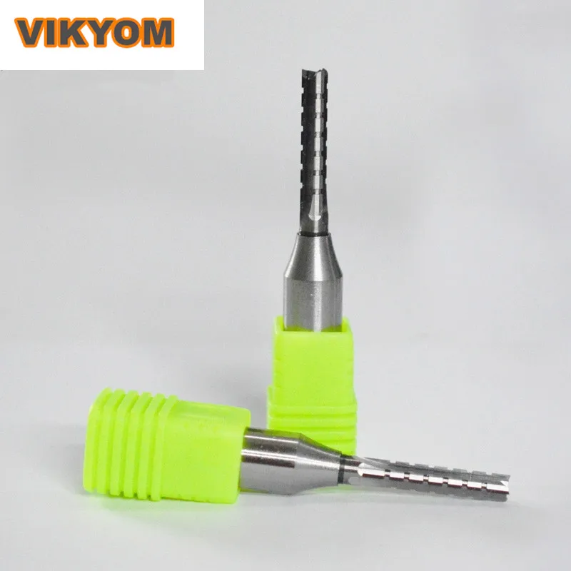 2 Pcs Three-edged File Cutting Straight Knife Handle Diameter 1/2 Blade Diameter 6mm Slotted Milling Cutter Woodworking