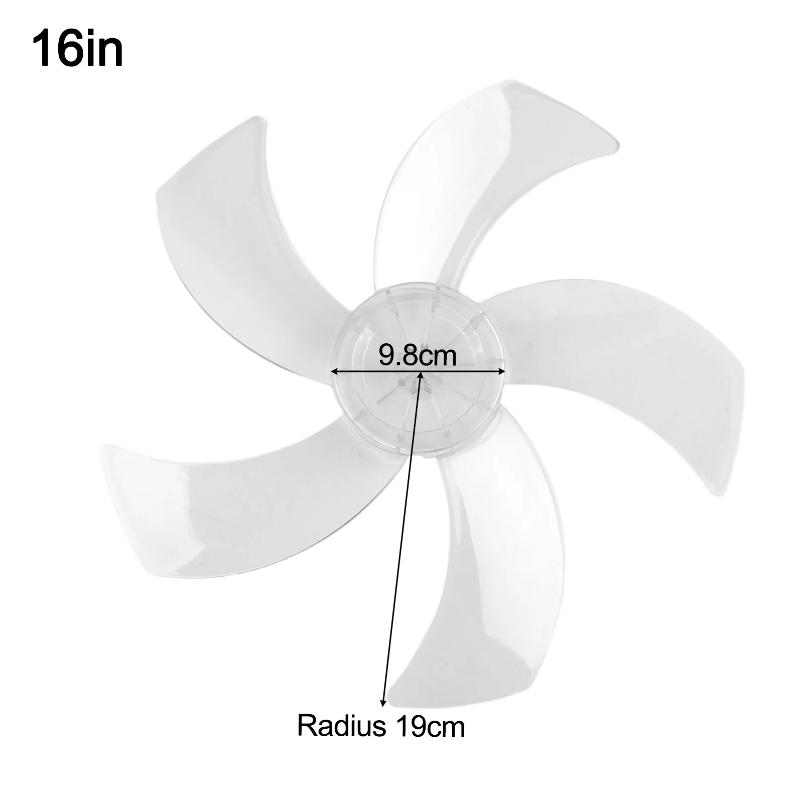 Desk Fan Blade 16 Inches/380mm Table Fan Blade Long-lasting Performance Lightweight AS Plastic Easy To Install