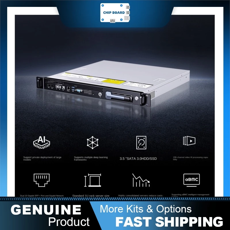 Firefly CSB1-N10S1684X 1U Edge AI Server featuring 10 computing nodes and integrated BMC management for large-scale deployment