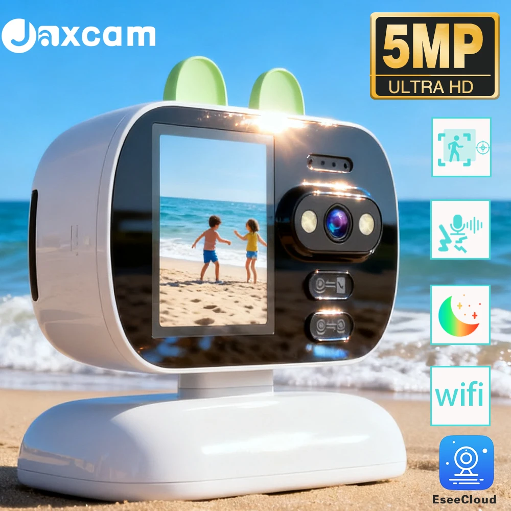 

5-мегапиксельная двунаправленная PTZ-камера для мониторинга видеозвонков, автоматическое отслеживание, 360-градусный панорамный интеллектуальный беспроводной монитор для фотосъемки