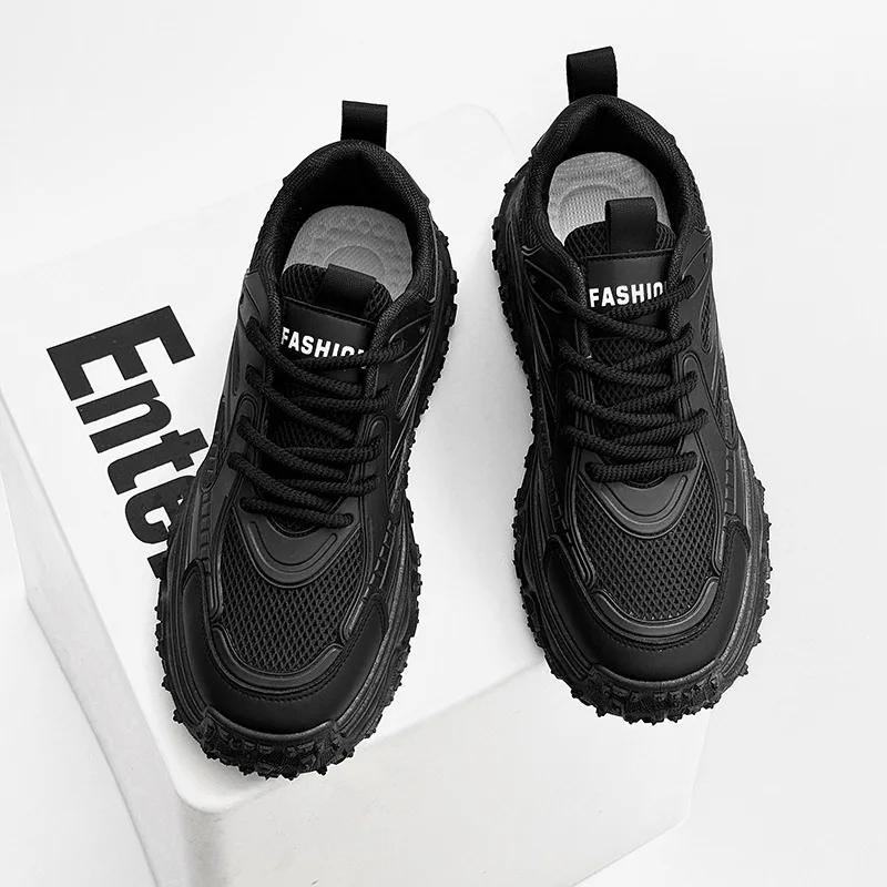 

New versatile men's shoes, casual running sports shoes, breathable, lightweight, thick-soled, height-increasing trend