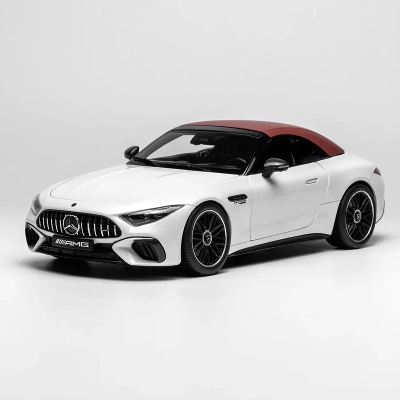 Iscale 1/18 mercedes-benz amg sl63 r232 conversível modelo de carro de liga de abertura completa simulação sala de exibição carros modelo menino brinquedo presente