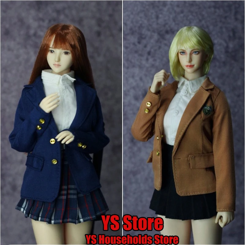 

DMTOYS 1/6 Woman Soldier Student Slim Waist JK Suit Coat Top Toys Clothes Accessory Fit 12" Female Action Figure Body Decor