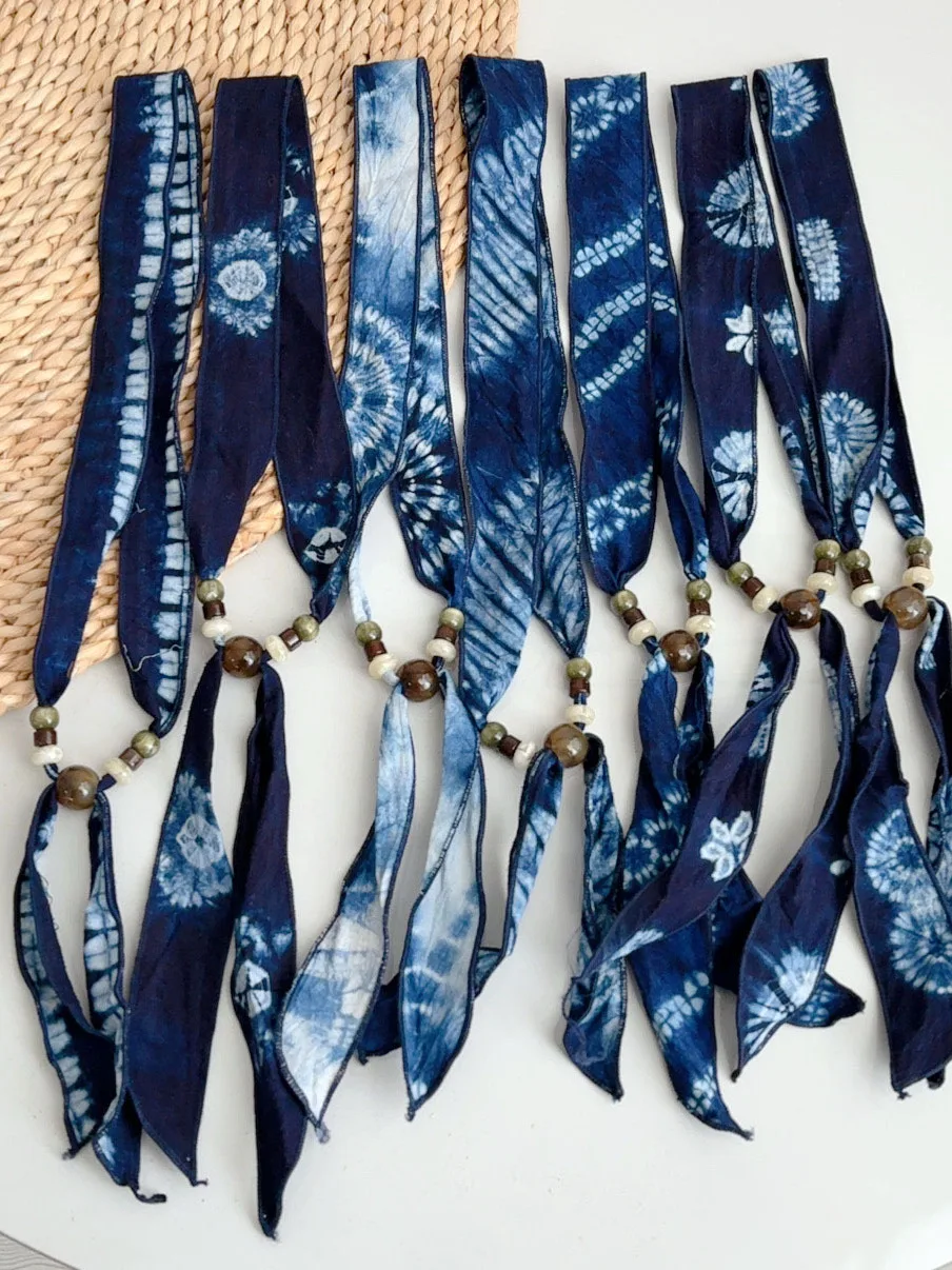 lenco-azul-tingido-a-mao-colar-faixa-de-cabelo-trancada-tie-dye-estilo-retro-florestal-acorio-de-aodao-para-mulheres