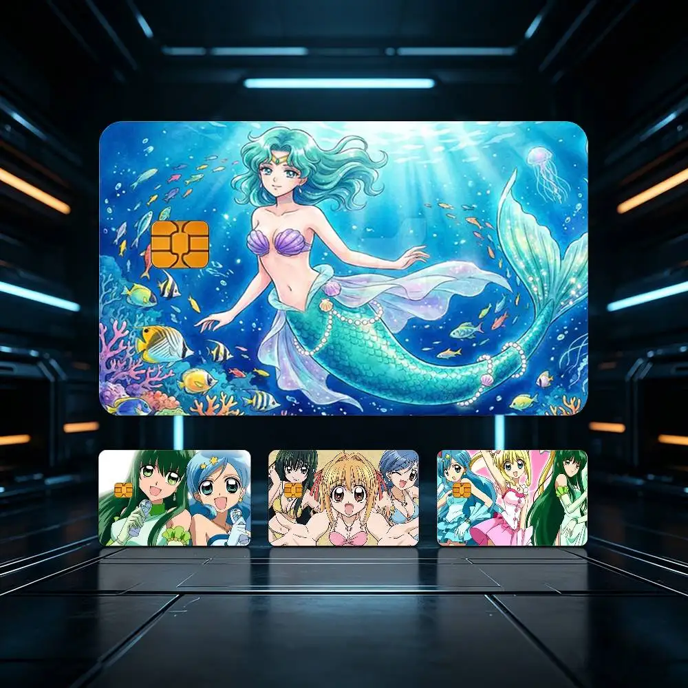 Mermaid Melody Pichi Pitch HD Waterproof Card Skins Protective Stickers for Credit Bank Game Cards