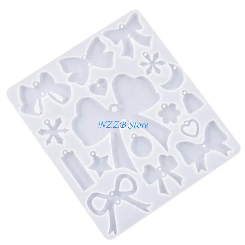 

T21F Snowflake Earrings Epoxy Resin Molds Silicone Mold Chinese Knot Pendant Casting