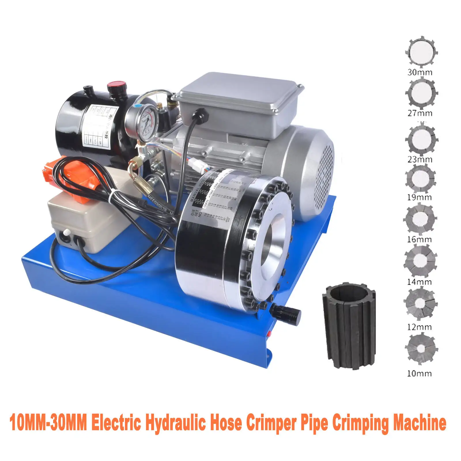 2.2KW Electric Hydraulic Hose Crimping Machine 110V/220V/380V, Portable Pipe Crimper for Rubber Hose Processing