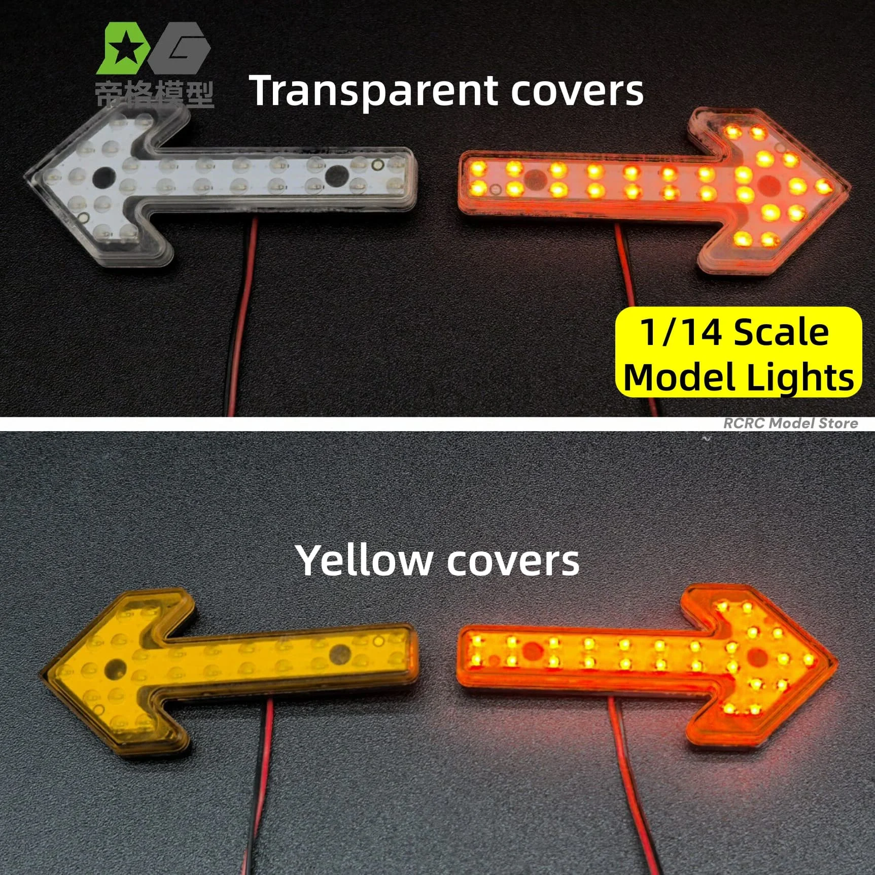 Scale Model Vehicle Arrow LED Direction Light For Tamiya 1/14 RC Tractor Truck Series DIY Parts DEGREE MODEL Accessories