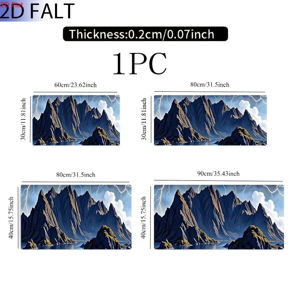 1pc Extra Large, Non-Slip, Desk Mat, Mouse Pad, Landscape Pattern, Suitable for PC, Office Desk And Home Use, Enhancing Desktop