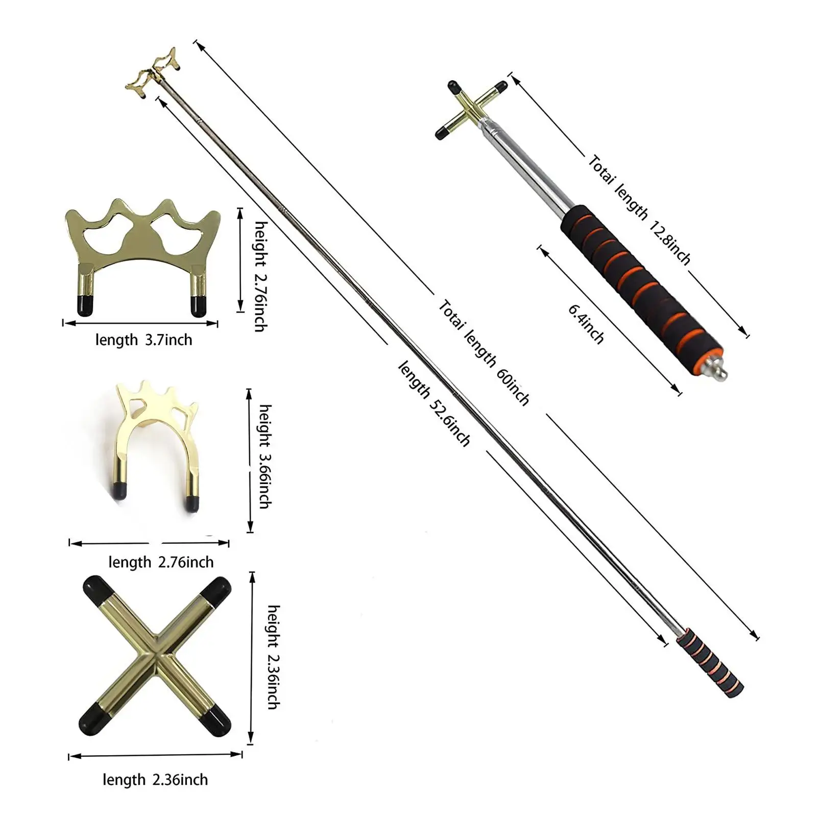 

Telescopic Billiards Cue Stick Bridge with Bridge Head for Pool Table Snooker Practice