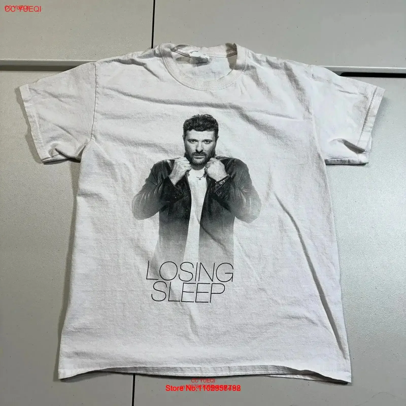 Chris Young Losing Sleep T-Shirt Herren M 2018 North American Tour Vintage Washed Grafikdesigner-Kleidung Mode