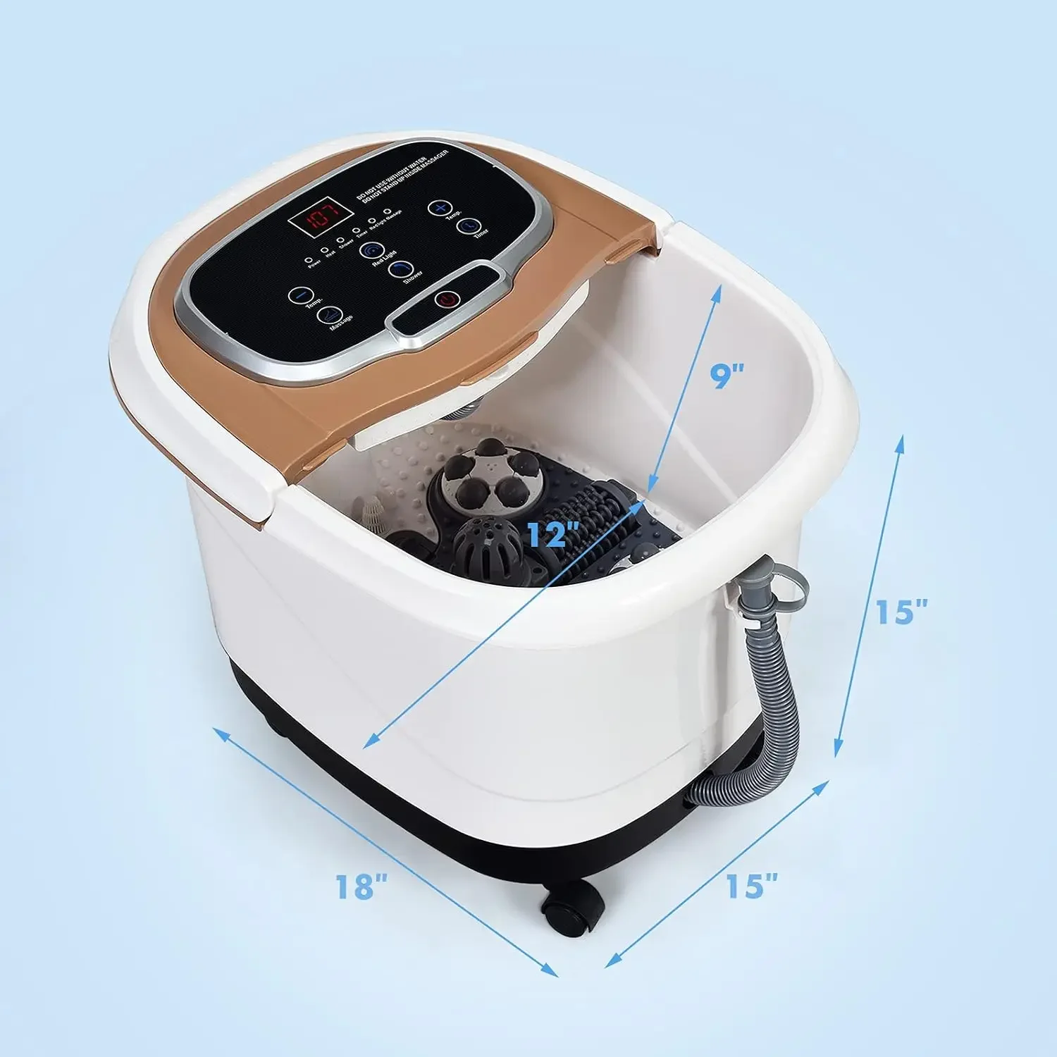 OEM ODM Portable Relax Foldable Soaking Bucket Basin Bowl Silicone Pedicure Foot Massager Foot Spa Bath