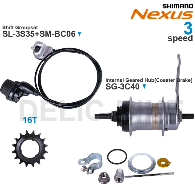 Shimano nexus内部ギアハブ,SG-3R40 SG-3C40 SG-3C41シフトレバーSL-3S41E SL-3S35,3スピード,オリジナルパーツ  - AliExpress