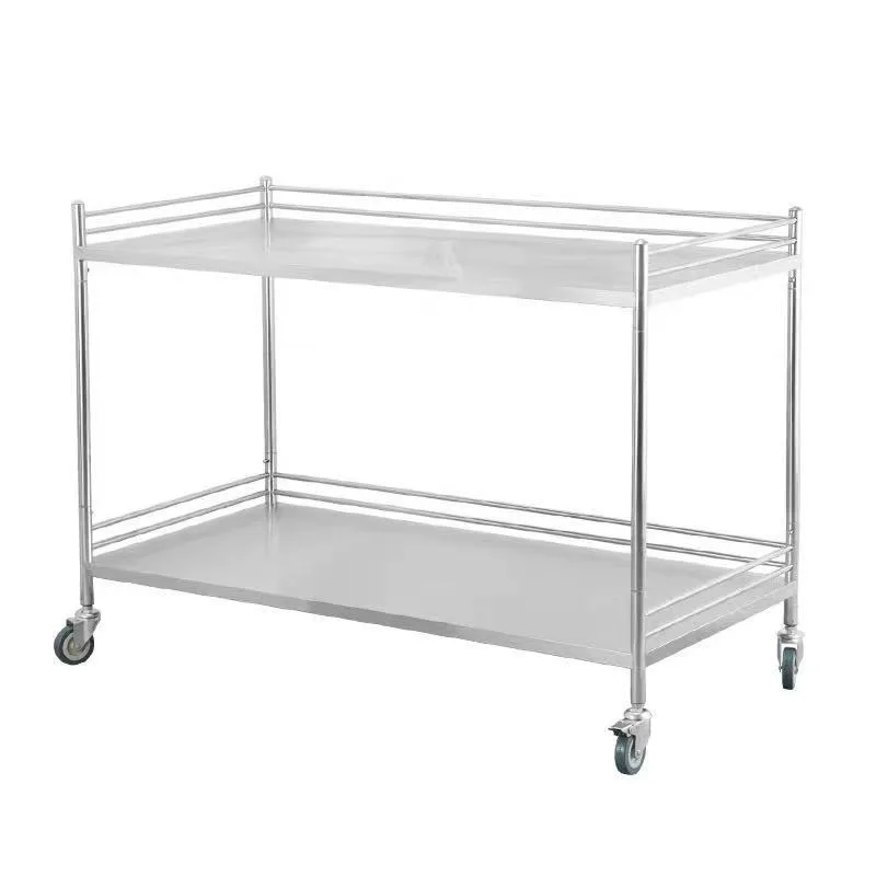 Stainless Steel Cart Hospital Beauty Salon Trolley Disposal Table Assembly Instrument Cart