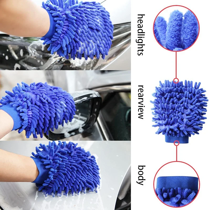 Super Sale 16Pcs Car Care Brush Kit Detailing Brushes Wheel Tire Brush Ice Shove Gloves Dirt Dust Clean Car Wash Cleaning Tools