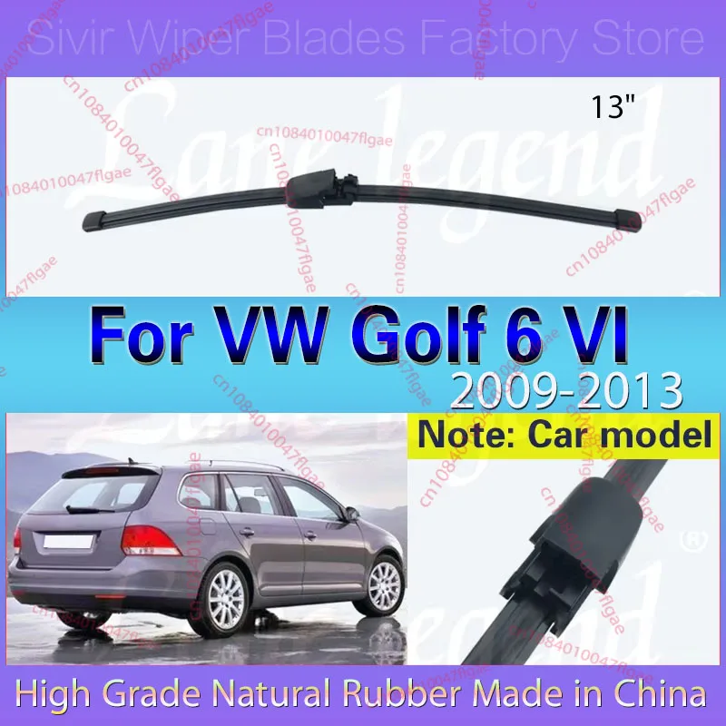 

Car Wiper 13" Rear Windshield Windscreen Wiper Blade For VW Golf 6 VI Variant 2009 2010 2011 2012 2013 Car Accessories