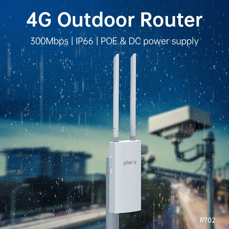 

Plery LTE 4G 300Mbps Outdoor waterproof Router Wifi 6 Networking Modem External Antenna Booster Amplifier SIM Card plug-and-play