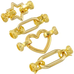 ZHUKOU 18K real gold plated geometric necklace bracelet connection universal universal clasp diy jewellery accessories: VK231